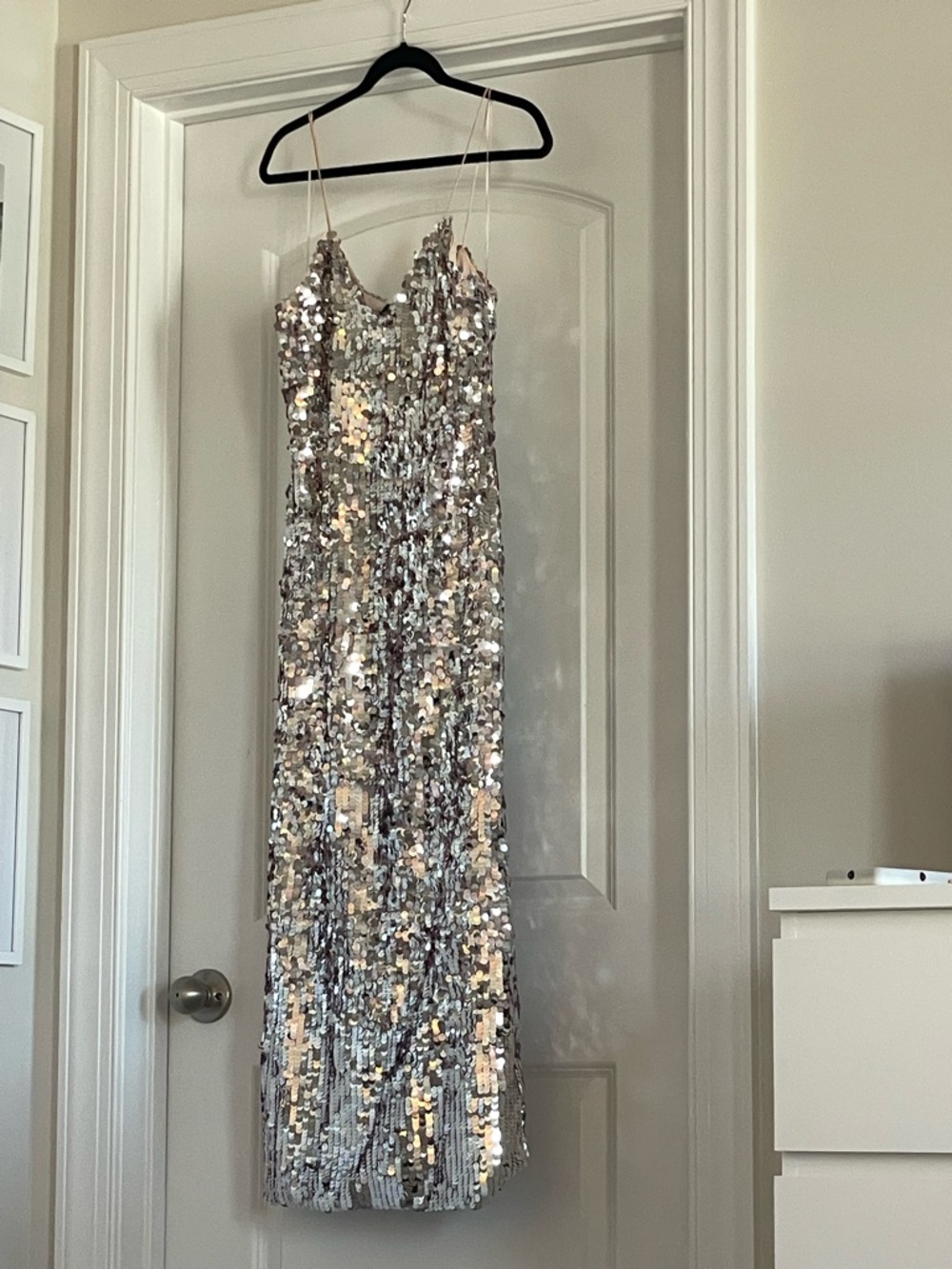 Zara Silver Sequin Dress